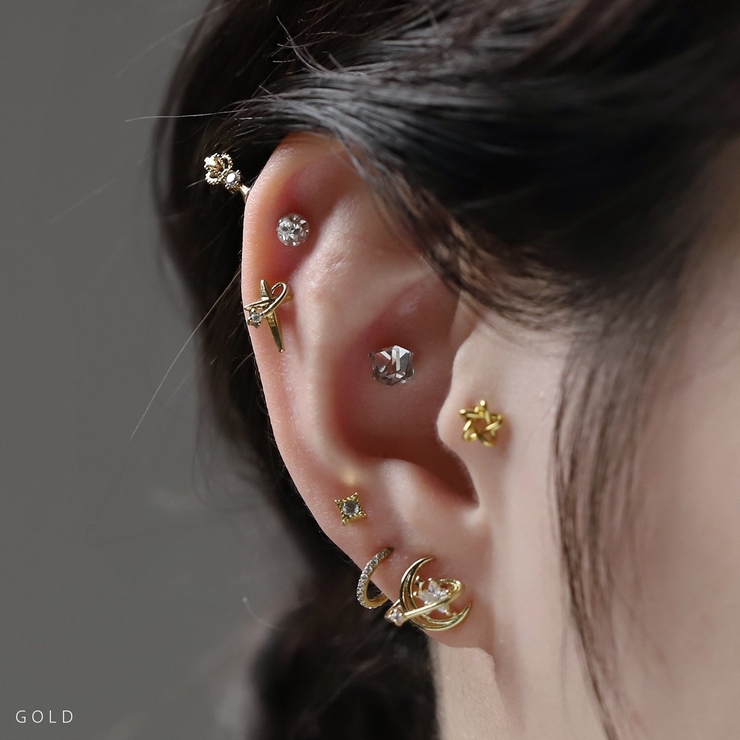 軟骨ピアス クロス十字架ジュエルシンプルスタイリッシュ個性的 ボディピアス | ボディピアス専門店凛RIN | 詳細画像7 