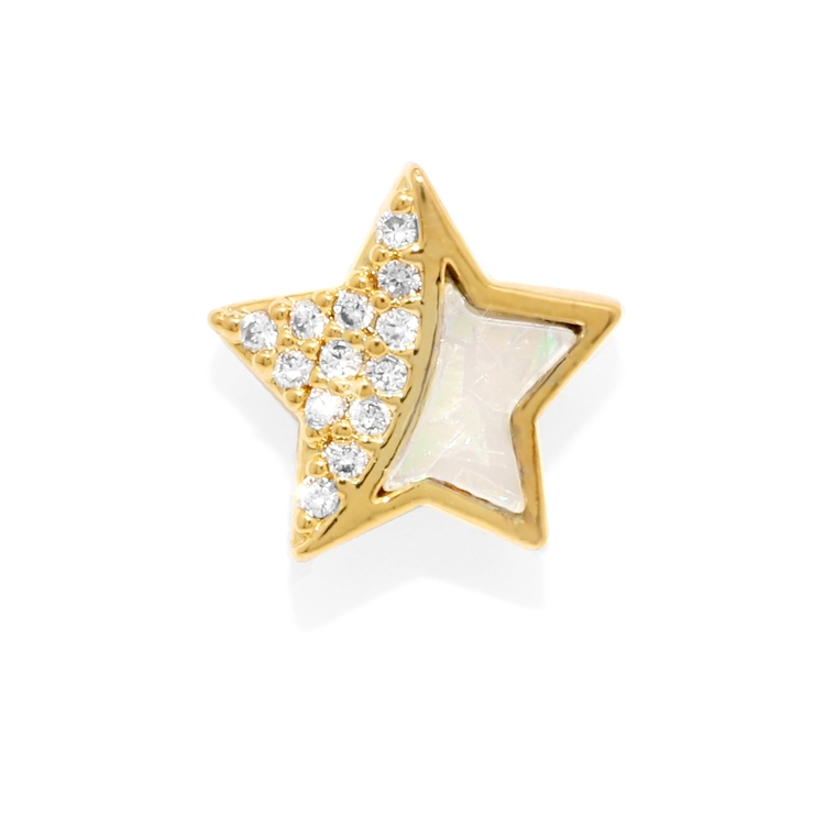 ゴールド・スター | 軟骨ピアス かわいい 16G | ボディピアス専門店凛RIN