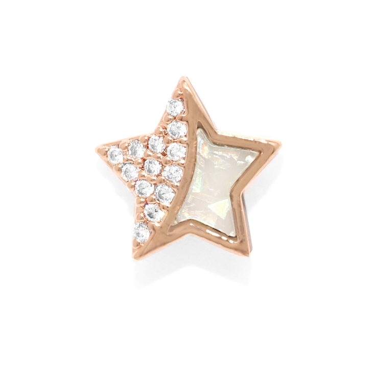 ピンクゴールド・スター | 軟骨ピアス かわいい 16G | ボディピアス専門店凛RIN