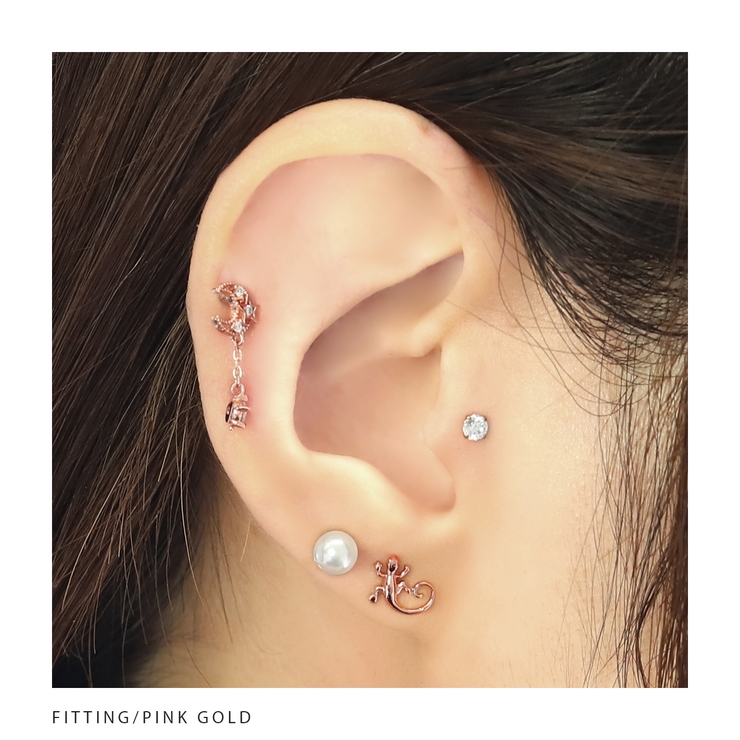 軟骨ピアス とかげリザー 爬虫類[品番：RINA0001116]｜ボディ