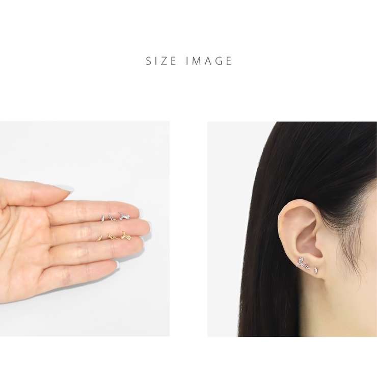 軟骨ピアス 鳥蛇羽根トリヘビフェザー生き物アニマルネイティブアメリカンかっこいい… | ボディピアス専門店凛RIN | 詳細画像7 