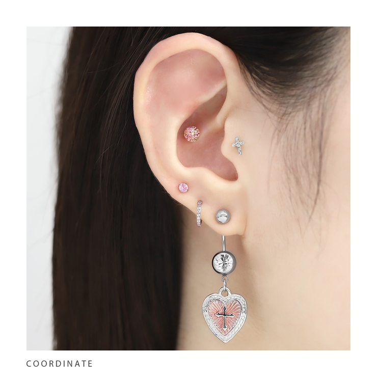 軟骨ピアスかわいい クロス十字架シンプルスタイリッシュ | ボディピアス専門店凛RIN | 詳細画像4 