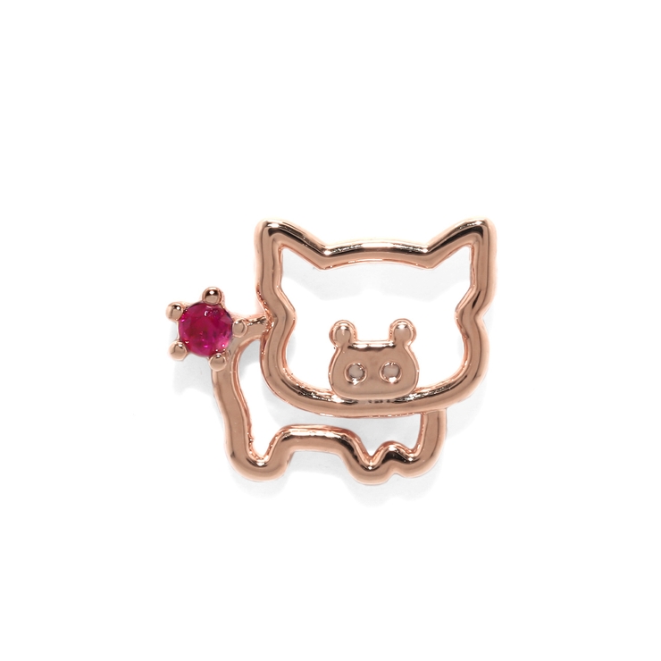 ピンクゴールド | 軟骨ピアス ブタぶた動物アニマル豚かわいいジュエル ボディピアス | ボディピアス専門店凛RIN