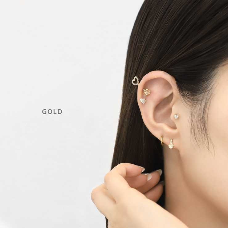 軟骨ピアス はーときらきら[品番：RINA0002237]｜ボディピアス