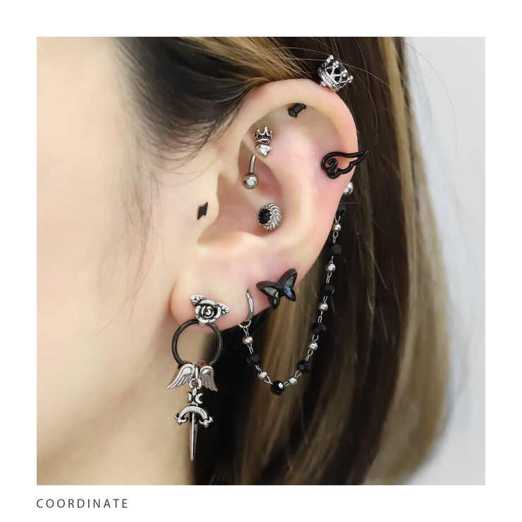 軟骨ピアス 天使翼はねパステルカラーかわいいエンジェル ボディピアス | ボディピアス専門店凛RIN | 詳細画像8 