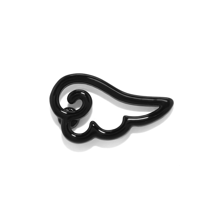 ブラック・Left(左耳) | 軟骨ピアス 天使翼はねパステルカラーかわいいエンジェル ボディピアス | ボディピアス専門店凛RIN