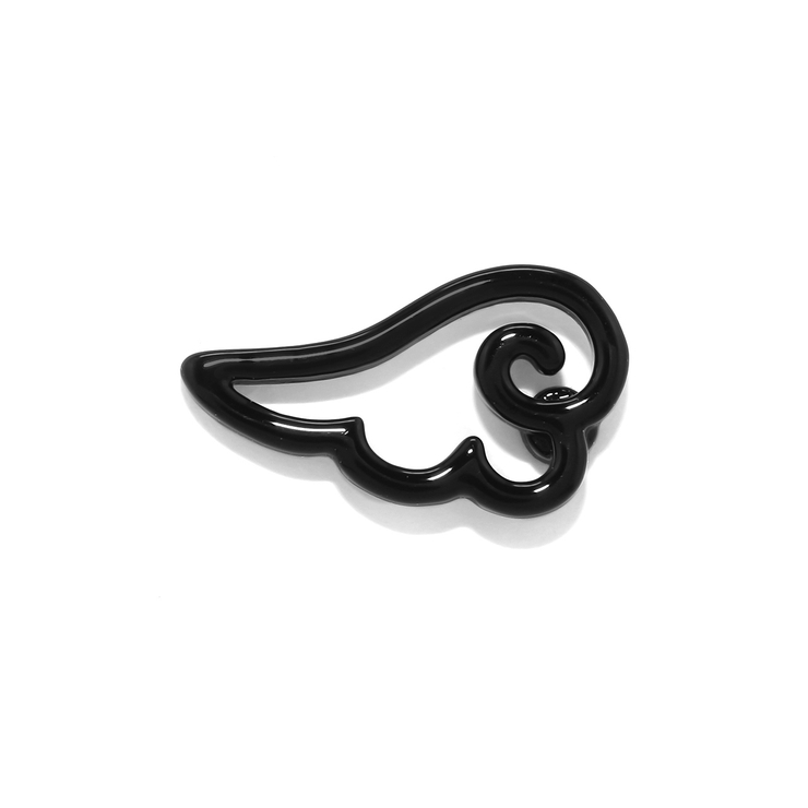 ブラック・Right(右耳) | 軟骨ピアス 天使翼はねパステルカラーかわいいエンジェル ボディピアス | ボディピアス専門店凛RIN