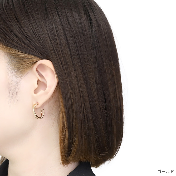ファッションピアス 交差ツイストひねり上品 18Kコーティングニッケルフリー | ボディピアス専門店凛RIN | 詳細画像4 