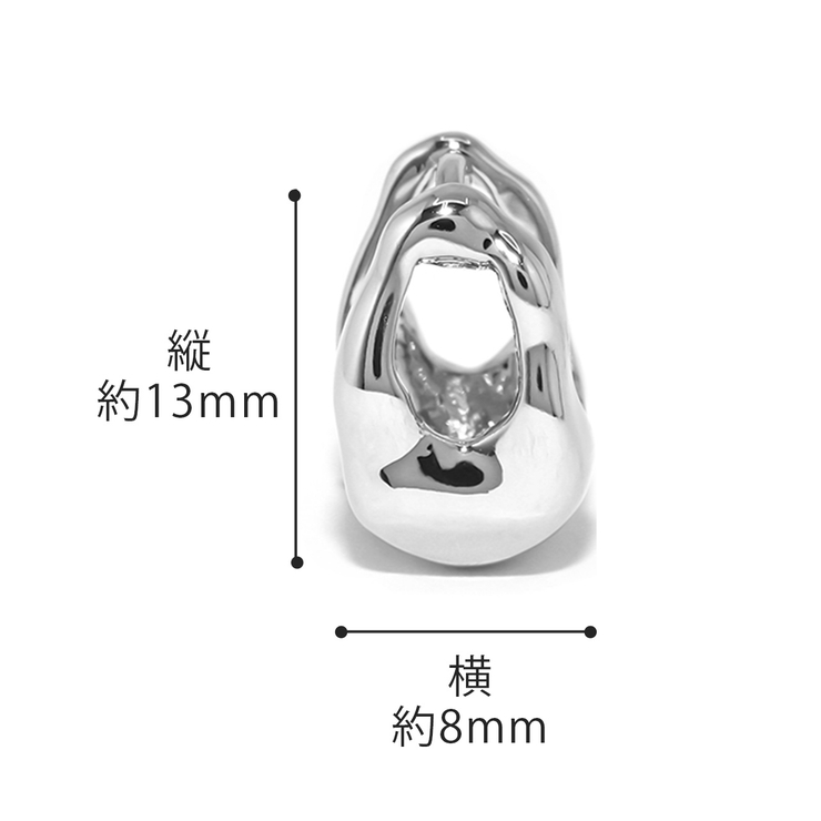 ピアス18Kコーティング 楕円ドロップモードおしゃれ 印象的フープリングピアス | ボディピアス専門店凛RIN | 詳細画像11 