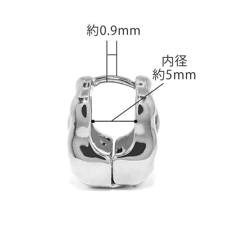 ピアス18Kコーティング 楕円ドロップモードおしゃれ 印象的フープリングピアス | ボディピアス専門店凛RIN | 詳細画像13 