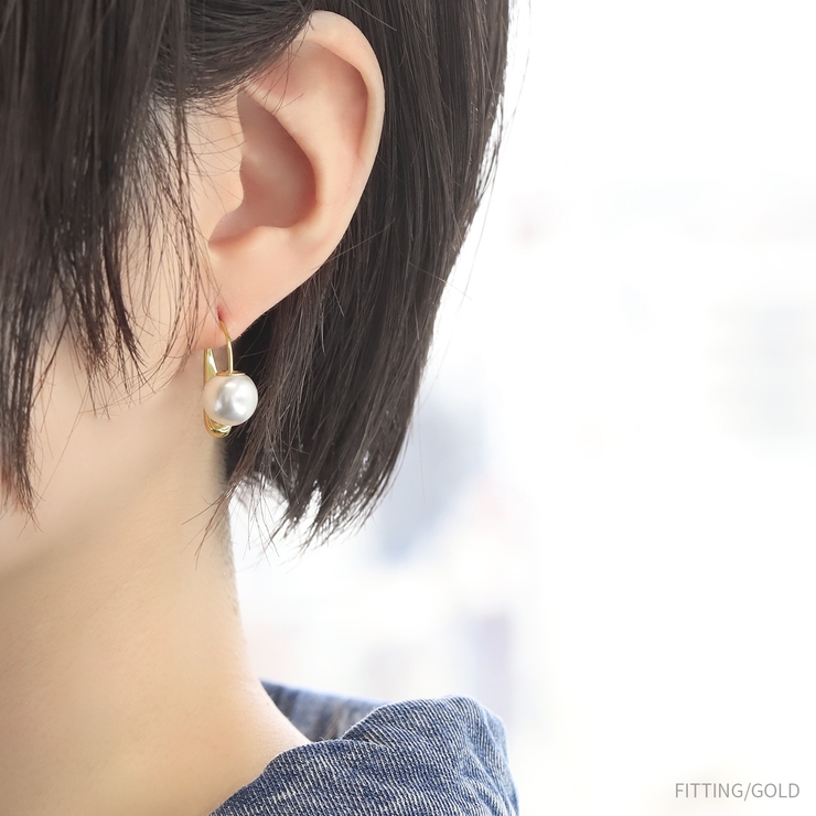 ピアス18Kコーティング パール揺れる 金アレ対応きれいフォーマルリバーシブル | ボディピアス専門店凛RIN | 詳細画像6 