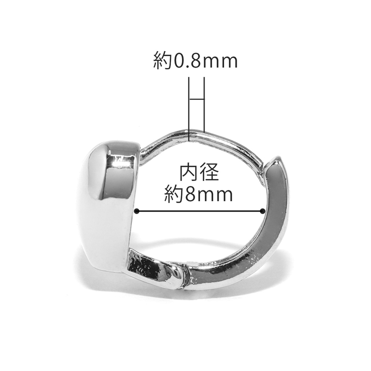 ピアス18Kコーティング ハートリング丸みはーと立体感 フープピアス | ボディピアス専門店凛RIN | 詳細画像11 