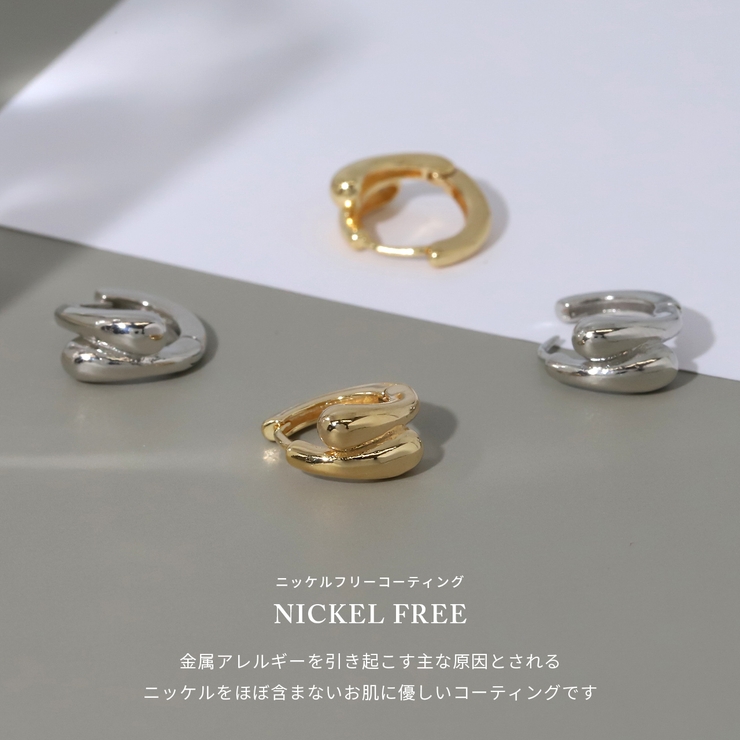 ピアス 楕円シンメトリー18Kロジウムコーティングニッケルフリー アクセサリー | ボディピアス専門店凛RIN | 詳細画像3 