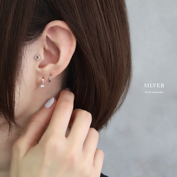 ピアス キャッチレス小ぶり18金 キュービックジルコニア[品番