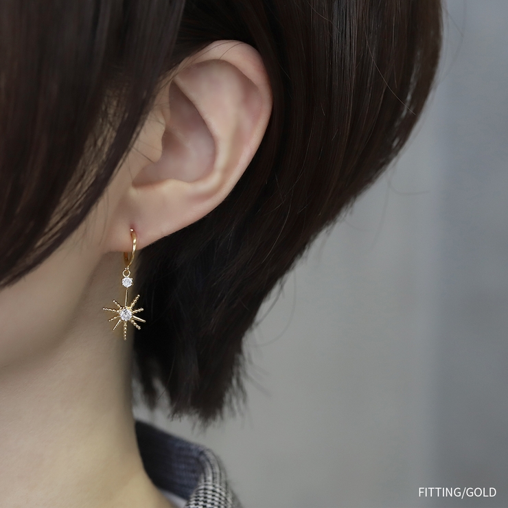 ピアス星スタースパークル きれい上品 18kロジウム | ボディピアス専門店凛RIN | 詳細画像7 