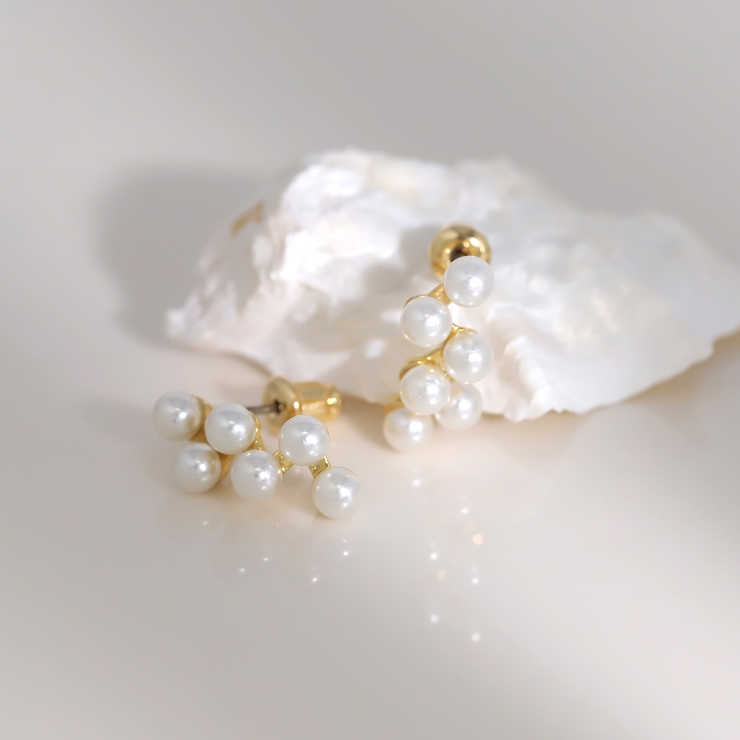 ピアス16Kコーティング パールエレガントチタンポストセレモニースタッド アクセ… | ボディピアス専門店凛RIN | 詳細画像4 