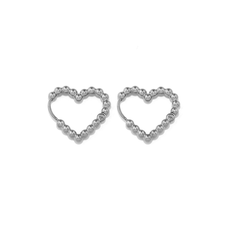 ハート・シルバー | ピアス メタルボールハートリング金属アレルギー対応 アクセサリー | ボディピアス専門店凛RIN