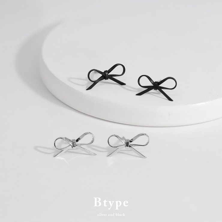 ピアス リボンかわいいバレエコア韓国ファッションチタンポスト アクセサリー | ボディピアス専門店凛RIN | 詳細画像6 