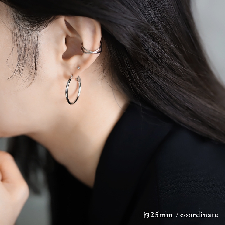 ピアス ステンレスフープ大ぶりキャッチレスシンプル アクセサリー | ボディピアス専門店凛RIN | 詳細画像10 