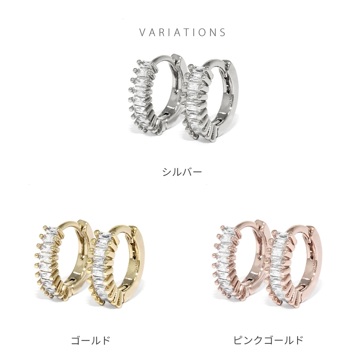ピアス ジュエルワンタッチフープ上品綺麗きれいめ大人カワイイ18Kコーティング … | ボディピアス専門店凛RIN | 詳細画像10 