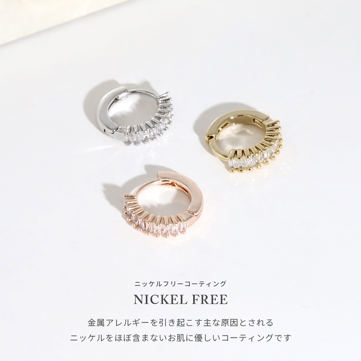 ピアス ジュエルワンタッチフープ上品綺麗きれいめ大人カワイイ18Kコーティング … | ボディピアス専門店凛RIN | 詳細画像5 