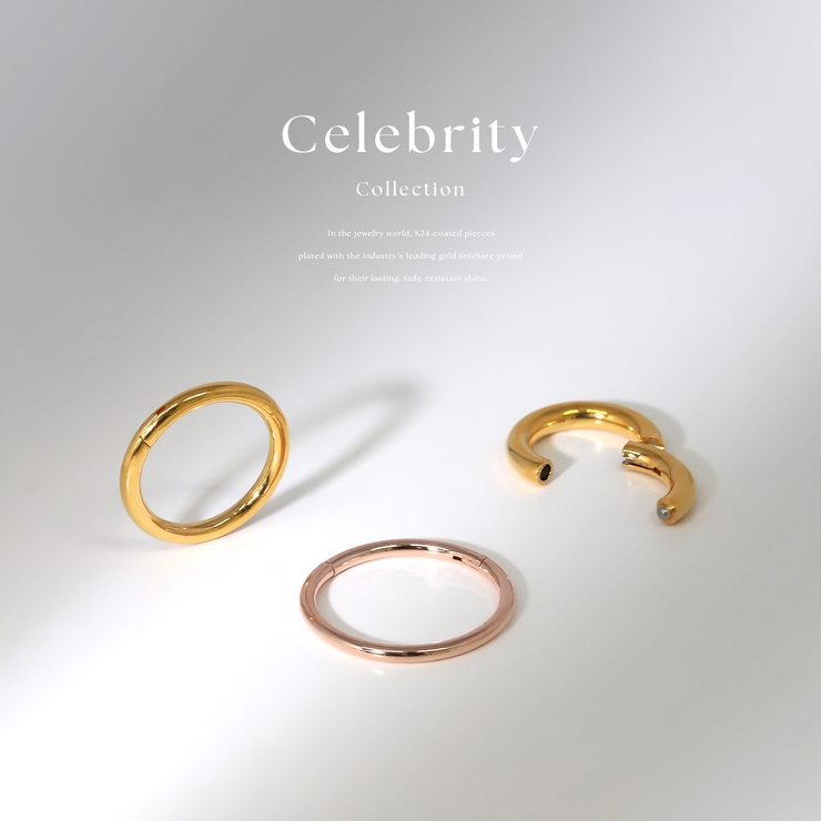 軟骨ピアス 24金ピンクゴールドK24K18PGコーティング上質きれいワンタッチ… | ボディピアス専門店凛RIN | 詳細画像3 