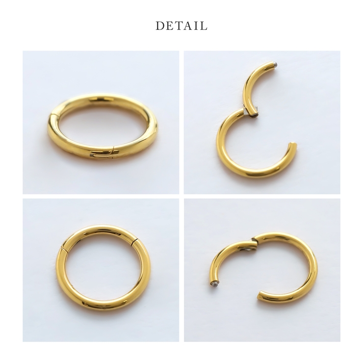 軟骨ピアス プレミアムコーティング シンプルフープワンタッチセグメントリングボデ… | ボディピアス専門店凛RIN | 詳細画像22 