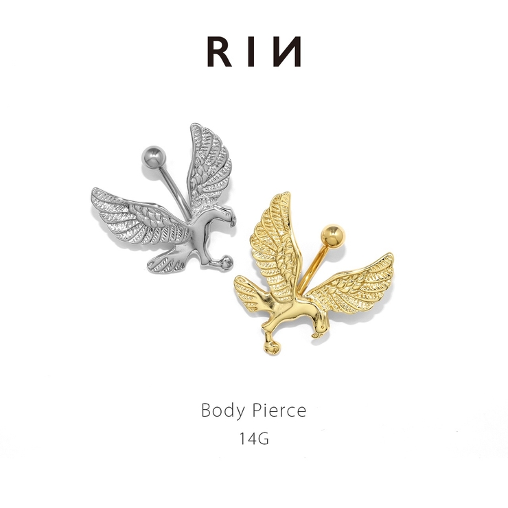 へそピアス 鷲鷹鳥イーグルかっこいい ボディピアス[品番：RINA0001078