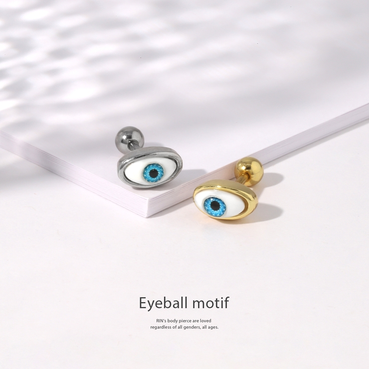 軟骨ピアス 目玉眼球金属アレルギー青い目瞳孔イービルEYEハロウィン ボディピア… | ボディピアス専門店凛RIN | 詳細画像2 