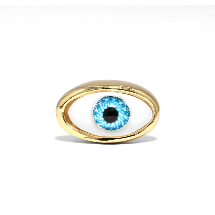 ゴールド | 軟骨ピアス 目玉眼球金属アレルギー青い目瞳孔イービルEYEハロウィン ボディピア… | ボディピアス専門店凛RIN