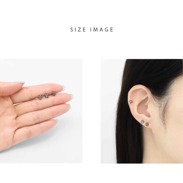 軟骨ピアスかわいいボディピアス バラばら薔薇 花フラワー | ボディピアス専門店凛RIN | 詳細画像7 