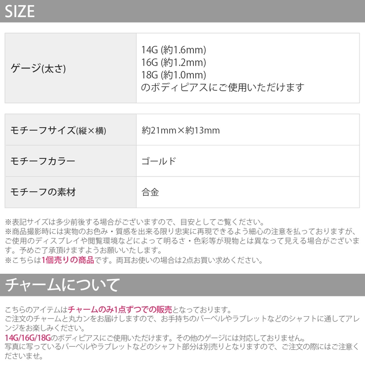 軟骨ピアス 14G 16G | ボディピアス専門店凛RIN | 詳細画像11 