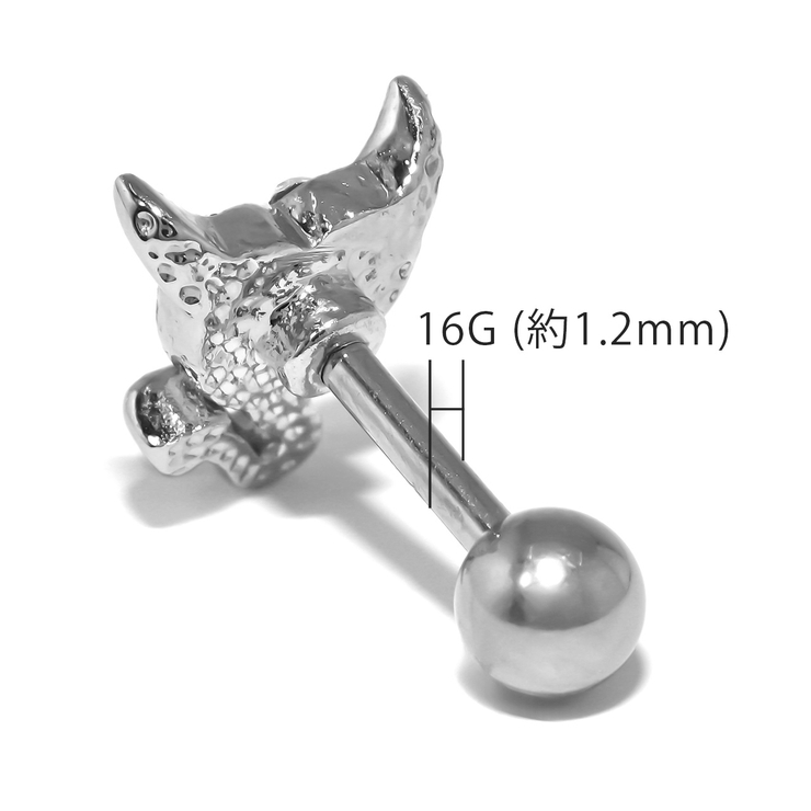 軟骨ピアスデビルハート heart悪魔キュートしっぽ ストレートバーベルボディピ… | ボディピアス専門店凛RIN | 詳細画像13 