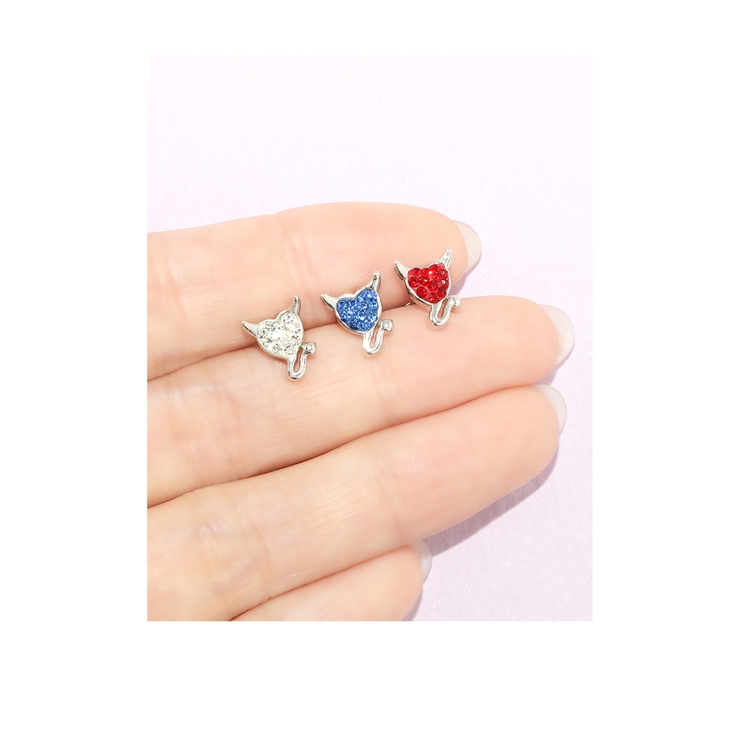 軟骨ピアスデビルハート heart悪魔キュートしっぽ ストレートバーベルボディピ… | ボディピアス専門店凛RIN | 詳細画像5 