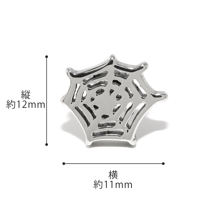 軟骨ピアススパイダー 蜘蛛の巣くもの巣クモ ストレートバーベルボディピアス | ボディピアス専門店凛RIN | 詳細画像10 