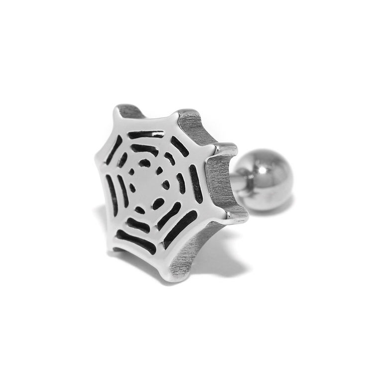 軟骨ピアススパイダー 蜘蛛の巣くもの巣クモ ストレートバーベルボディピアス | ボディピアス専門店凛RIN | 詳細画像8 