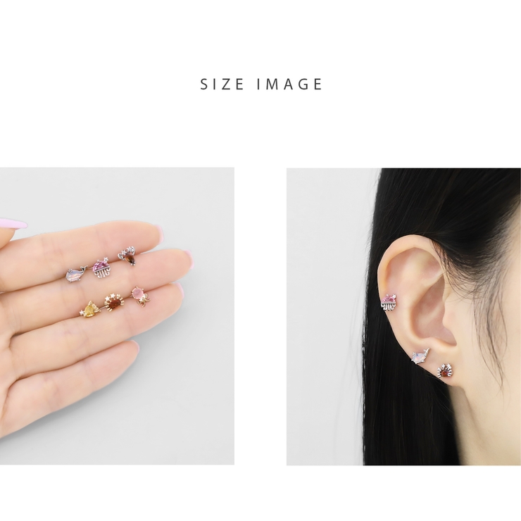 軟骨ピアス 海エビカニタコクラゲクジラエンゼルフィッシュキュービックジルコニア … | ボディピアス専門店凛RIN | 詳細画像11 