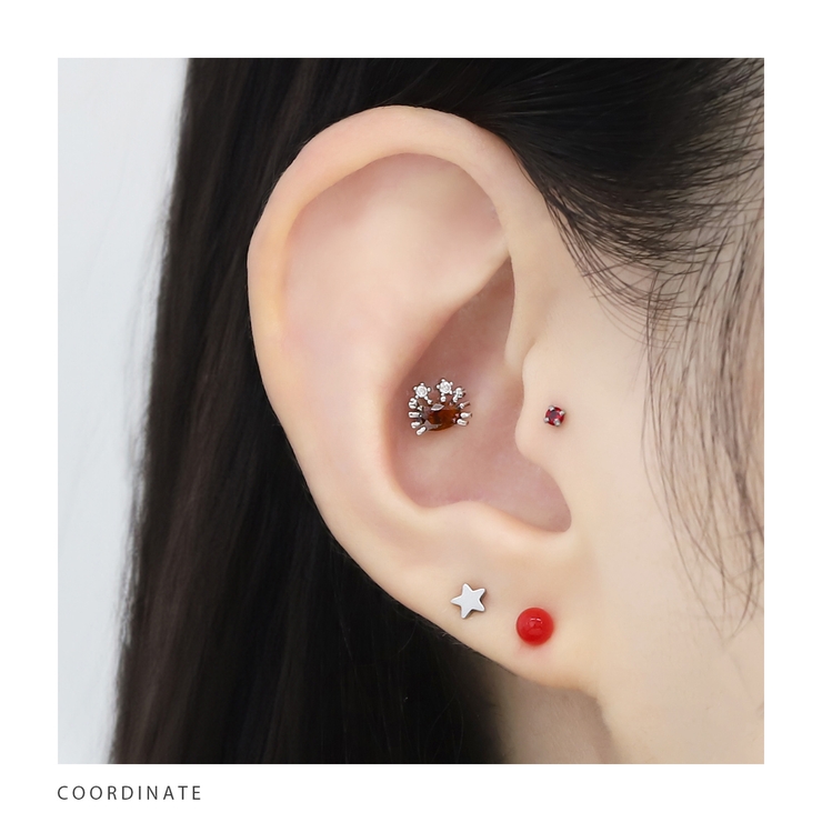 軟骨ピアス 海エビカニタコクラゲクジラエンゼルフィッシュキュービックジルコニア … | ボディピアス専門店凛RIN | 詳細画像6 