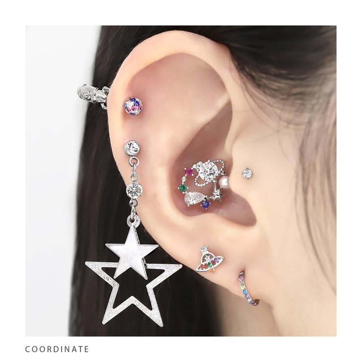 ボディピアス 星チャーム付きスター宇宙 ボディーピアス | ボディピアス専門店凛RIN | 詳細画像4 