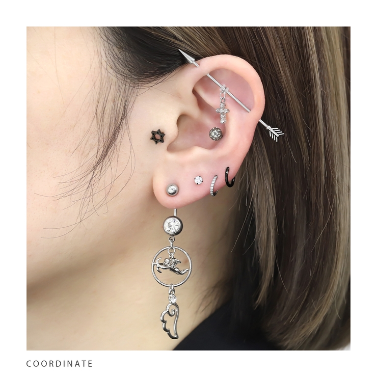 軟骨ピアスボディピアスピアス アローコーンストレートバーベル サージカルステンレ… | ボディピアス専門店凛RIN | 詳細画像5 