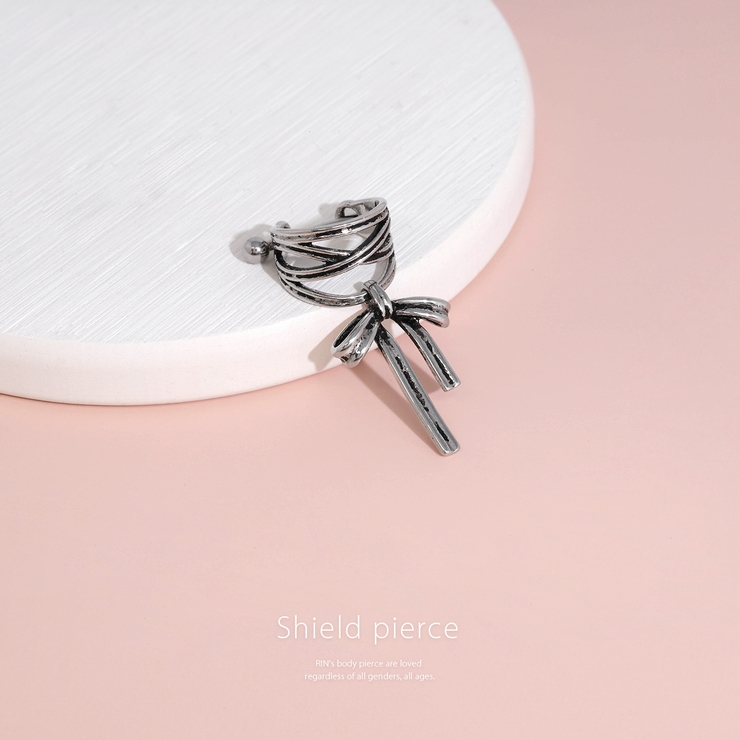 軟骨ピアス リボンバレエコアシールドピアスシンプル大きめ ボディピアス | ボディピアス専門店凛RIN | 詳細画像2 