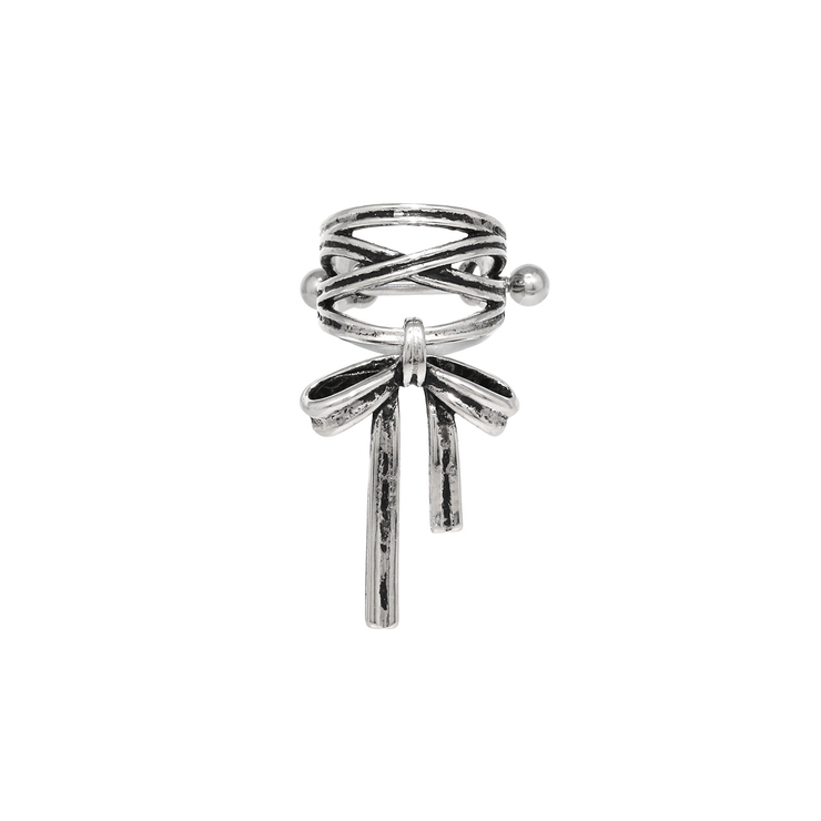 シルバー | 軟骨ピアス リボンバレエコアシールドピアスシンプル大きめ ボディピアス | ボディピアス専門店凛RIN