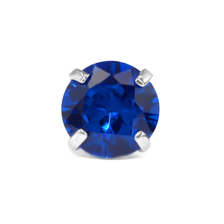 シルバー/ブルー | 軟骨ピアス ひっかからないジュエルトラガスサージカルステンレスジルコニア | ボディピアス専門店凛RIN