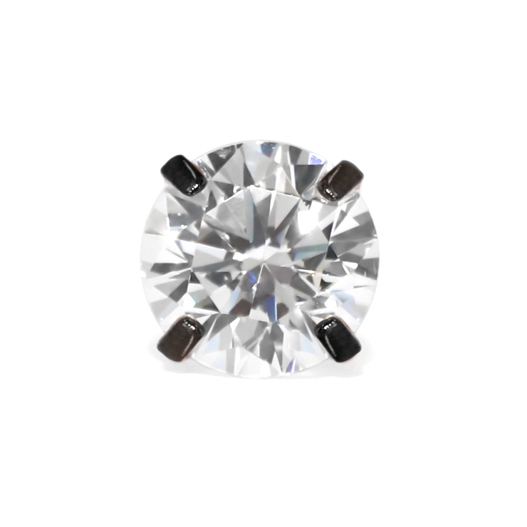 ブラック/クリア | 軟骨ピアス ひっかからないジュエルトラガスサージカルステンレスジルコニア | ボディピアス専門店凛RIN