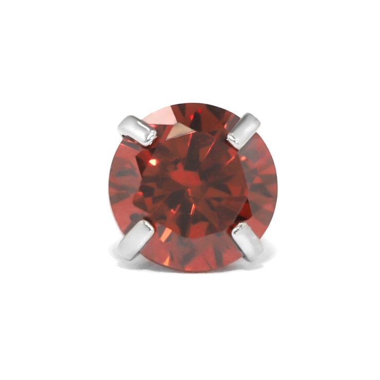 シルバー/レッド | 軟骨ピアス ひっかからないジュエルトラガスサージカルステンレスジルコニア | ボディピアス専門店凛RIN