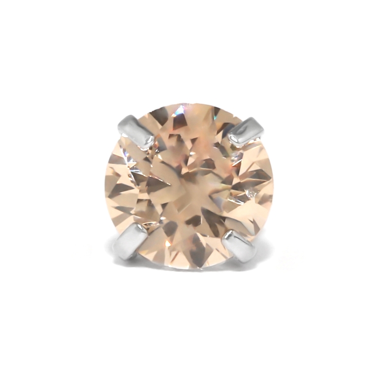 シルバー/シャンパンゴールド | 軟骨ピアス ひっかからないジュエルトラガスサージカルステンレスジルコニア | ボディピアス専門店凛RIN