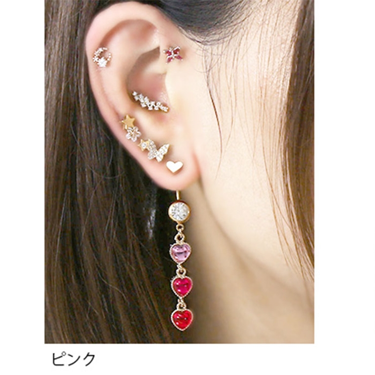 ボディピアスへそピアス16Gハートジュエルへそピアス0528