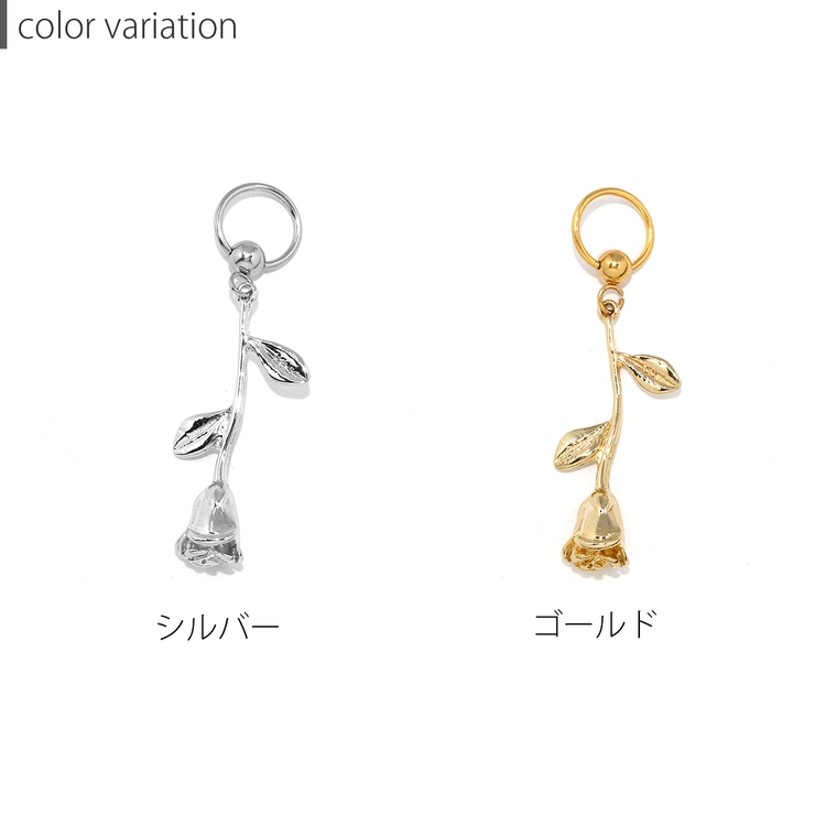 軟骨ピアス 薔薇 一輪 | ボディピアス専門店凛RIN | 詳細画像6 