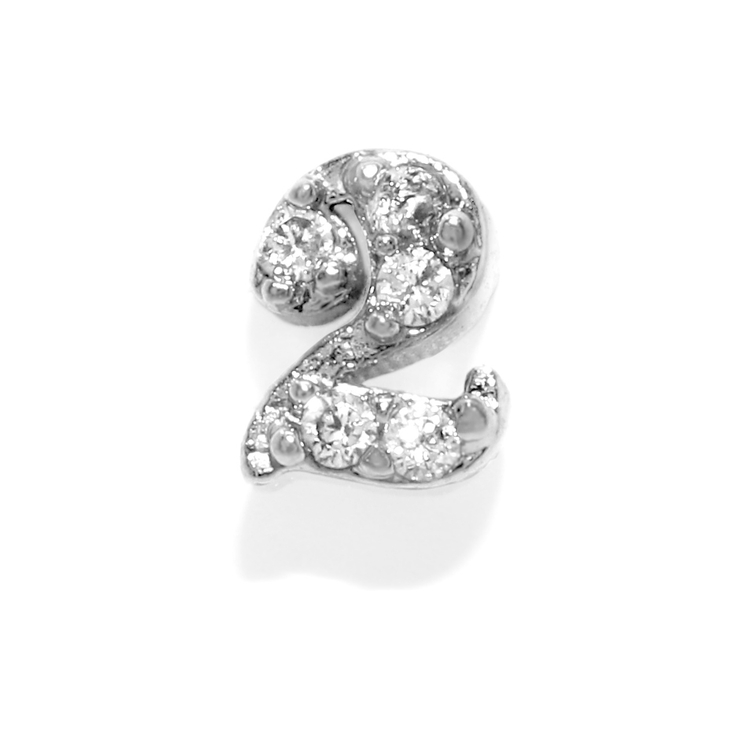 2 | 軟骨ピアス 数字ナンバー文字ジュエル0123456789数 ボディピアス | ボディピアス専門店凛RIN