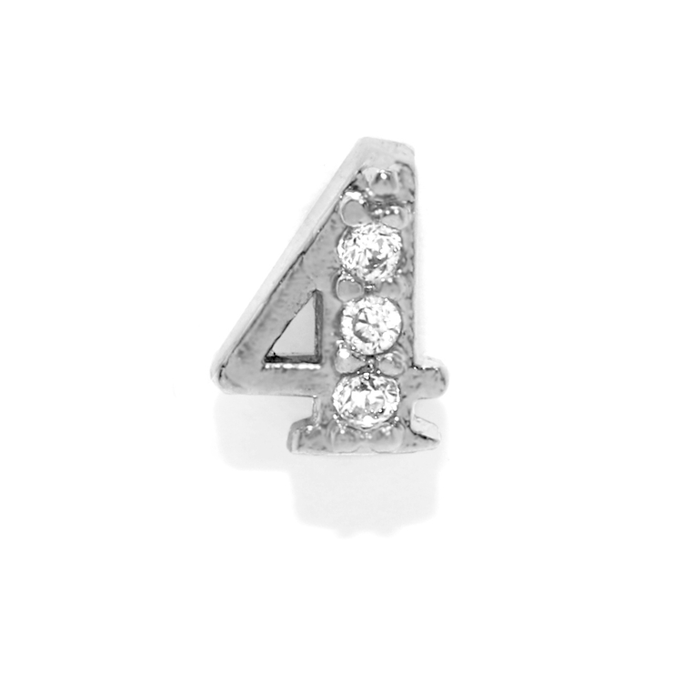 4 | 軟骨ピアス 数字ナンバー文字ジュエル0123456789数 ボディピアス | ボディピアス専門店凛RIN